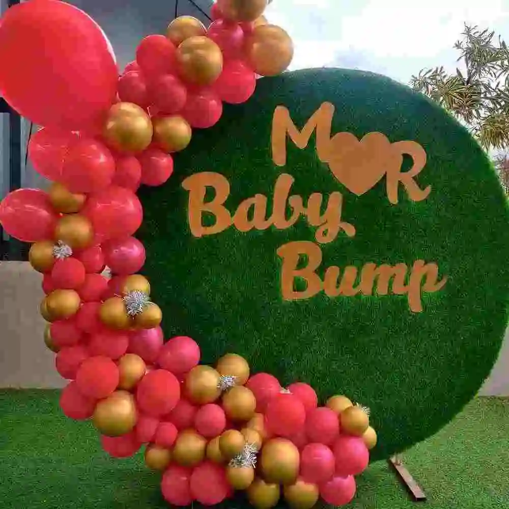 Red and Gold Themed Baby Shower Decor